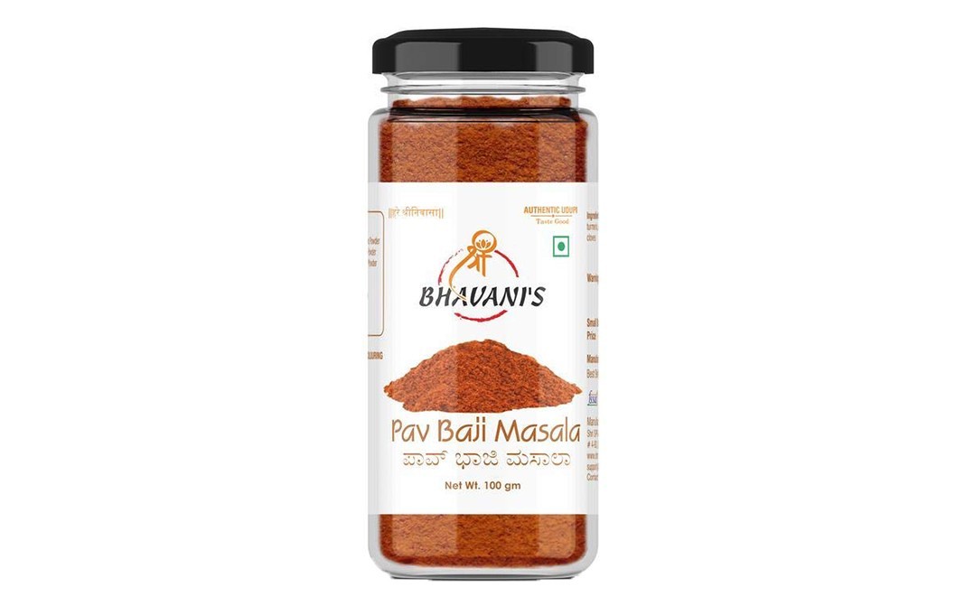 Bhavani's Pav Baji Masala    Glass Jar  100 grams
